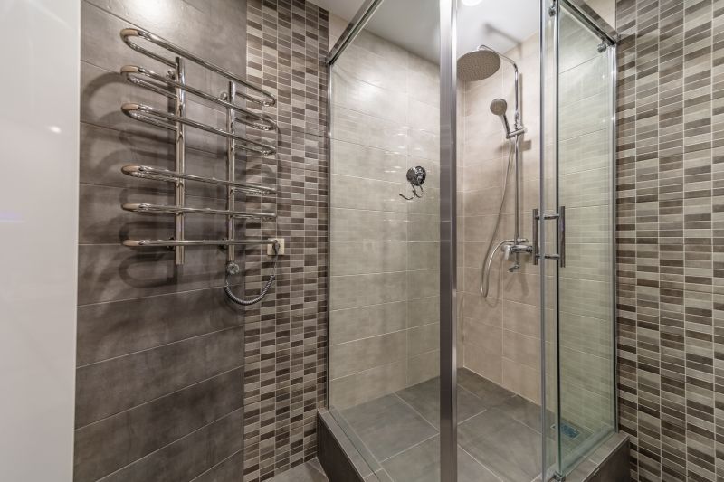Corner Shower with Glass Doors